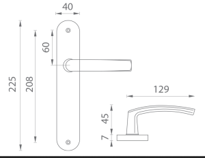 Ajtószerelvények MP BA - MIRA - S (F4 - bronz eloxált)