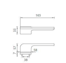 Ajtószerelvények MP Lupina - RT 7S (T - Titanium)