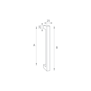 AJTÓKINCS MP kód K02K 25x25 mm ST - db (BN - Szálcsiszolt rozsdamentes acél)