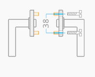 KIÁRUSÍTÁS Ajtószerelvények ACT Vector R HR (króm/króm antracit) - WC