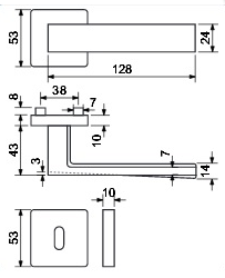 KIÁRUSÍTÁS Ajtó vasalat RICHTER Bolzano (ČM) - WC