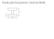 Golyó a szerelvényekhez ACT háromszög menet (F4)