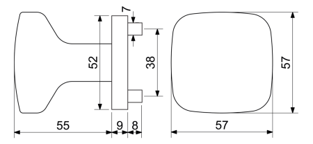 Ajtólabda RK.KNOB.C2.BARI (NIMAT)