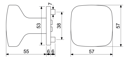 Ajtólabda Richter RK.KNOB.C26.BARI (NIMAT)