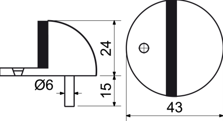 Ajtóütköző Richter RK.ZAR.001 (MD)