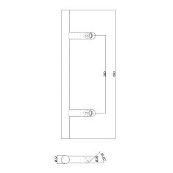 Kilincs HOLAR F4 °45 ø 32 mm - rozsdamentes acél