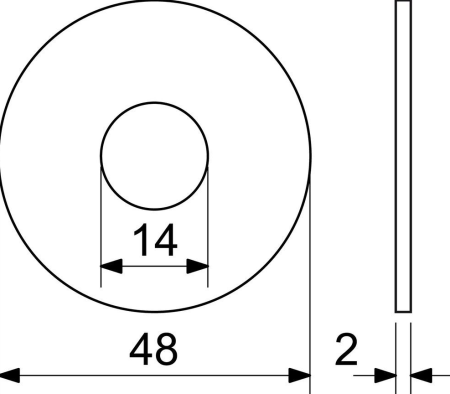 1 db alátét ajtókukucsokhoz: RICHTER RVW.PODL.14.AB