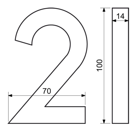 Házszám "3D" kivitelben strukturált felülettel RICHTER RN.100LV