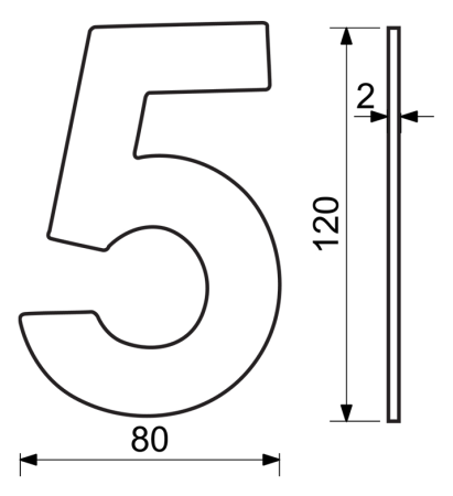 Házszám RICHTER RN.120L (fekete)