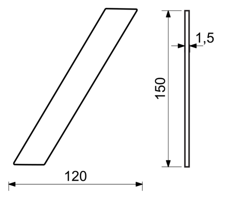 Házszám RICHTER RN.150L (rozsdamentes acél)