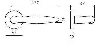 Ajtószerelvények Twin NICOL P401 (Z - cirkónium)