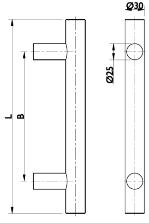 Fogantyú TWIN BF 118000 - darab (Ø 30 mm) - CM