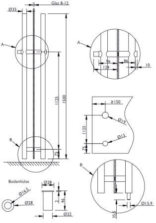 RÖGZÍTŐ KINCS IKTER SZÖRGY H 8071 - 1500/1125mm (E) - pár