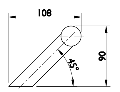 Fogantyú TWIN BF 118010 (E) - ferde - pár