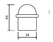 Ajtóütköző TWIN G 1001 (F4 - eloxált alumínium, bronz színű)