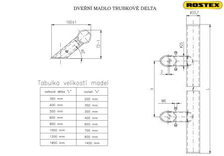 Kilincs ROSTEX DELTA (fekete)