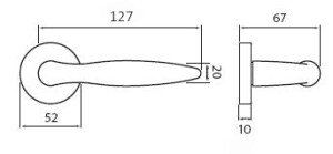 Ajtószerelvények TWIN NICOL P 401 (XR)