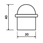 Ajtóütköző TWIN VL 35895 (E)