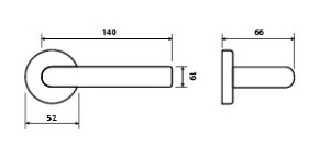 Ajtószerelvények TWIN LEKO UFO H 1891R (E-EN 1906, 3. osztály)