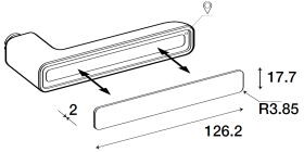 Ajtó vasalat TWIN INNER P 660 FREE HR (CH-SAT) - töltés nélkül