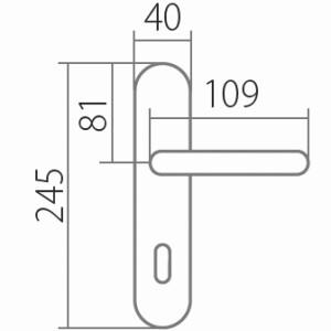 Ajtó vasalat TWIN ELEGANT BA 1220 (NI-SAT)