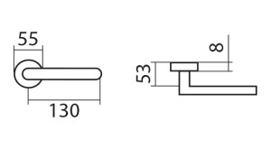 Ajtószerelvények TWIN DUO H 1355 M3 (E)