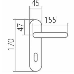 Ajtószerelvények TWIN UFO H 1801KU (E)