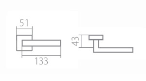 Ajtószerelvények TWIN INNER P 660 HR (CH-SAT-E)