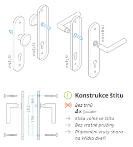 Ajtószerelvények ACT Dora OV ECO (ROZSDAMENTES ACÉL)