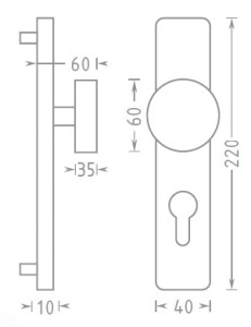 Ajtószerelvények ACT Beta HR (CHROME)